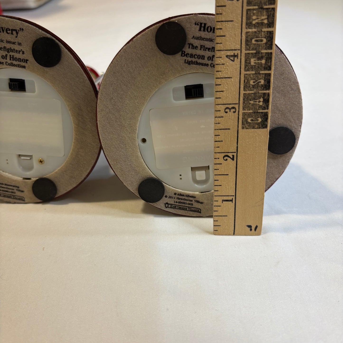 Firefighter Lighthouse Bravery & Honor Figurines Light Up 10" Pair