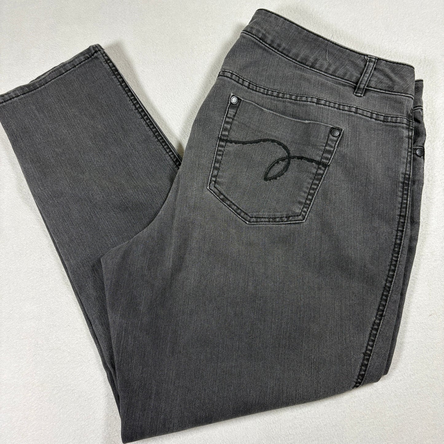 Avenue Womens 20A Gray Skinny Jeans Stretch Denim Y2K Grunge Streetwear