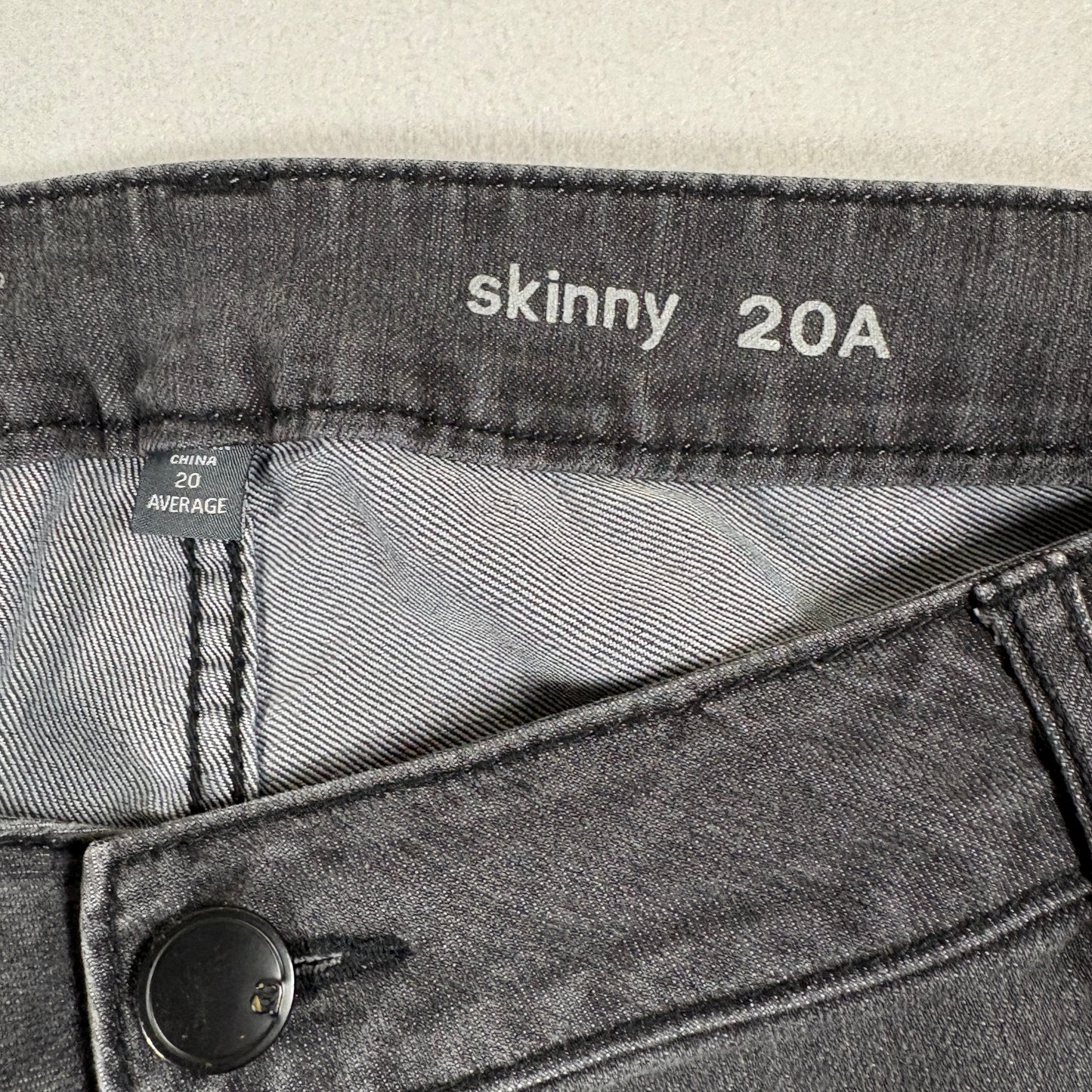 Avenue Womens 20A Gray Skinny Jeans Stretch Denim Y2K Grunge Streetwear