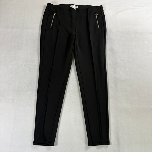Womens Slim Ankle Pants Retr0logy Tag M Fits Like 32X27 Black Stretch Zip Pocket