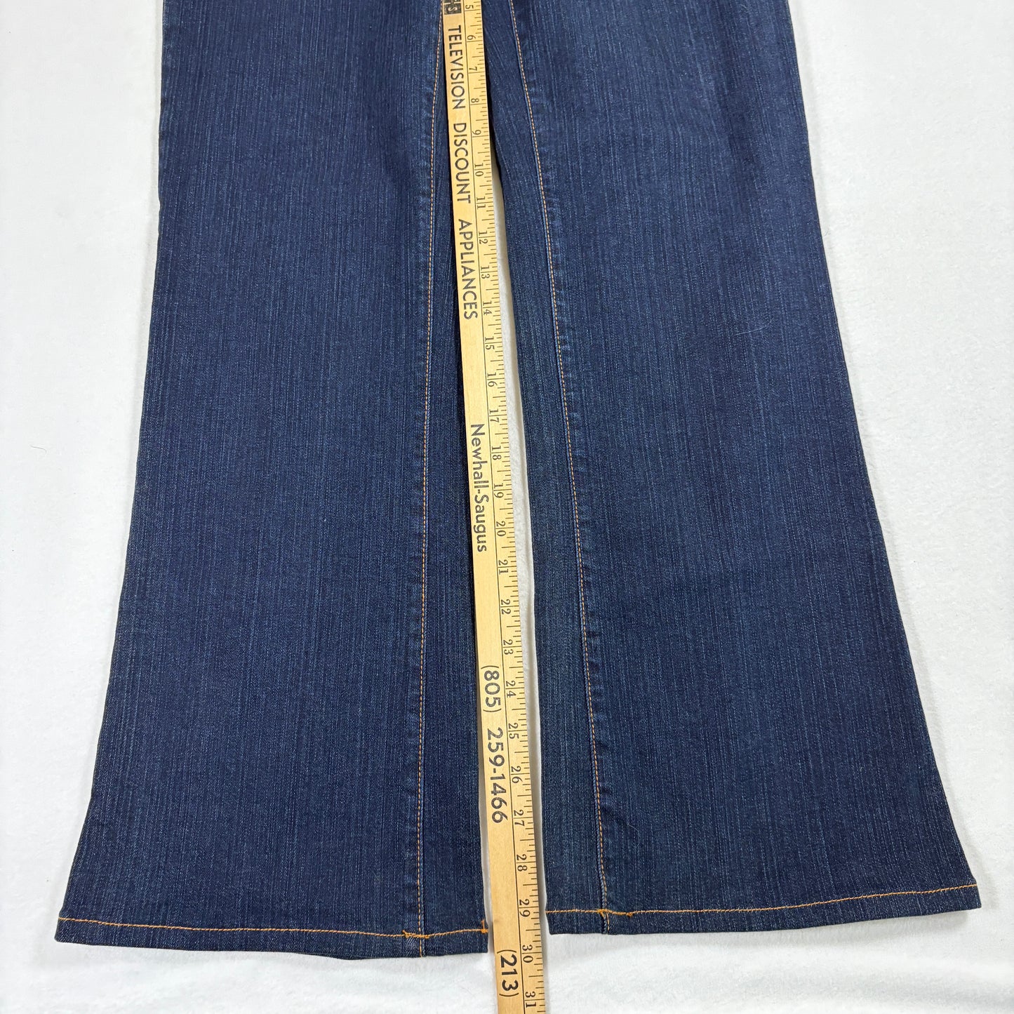 NYDJ Womens Jeans 10P Dark Wash Bootcut Premium Denim Stretch High Rise Curvy