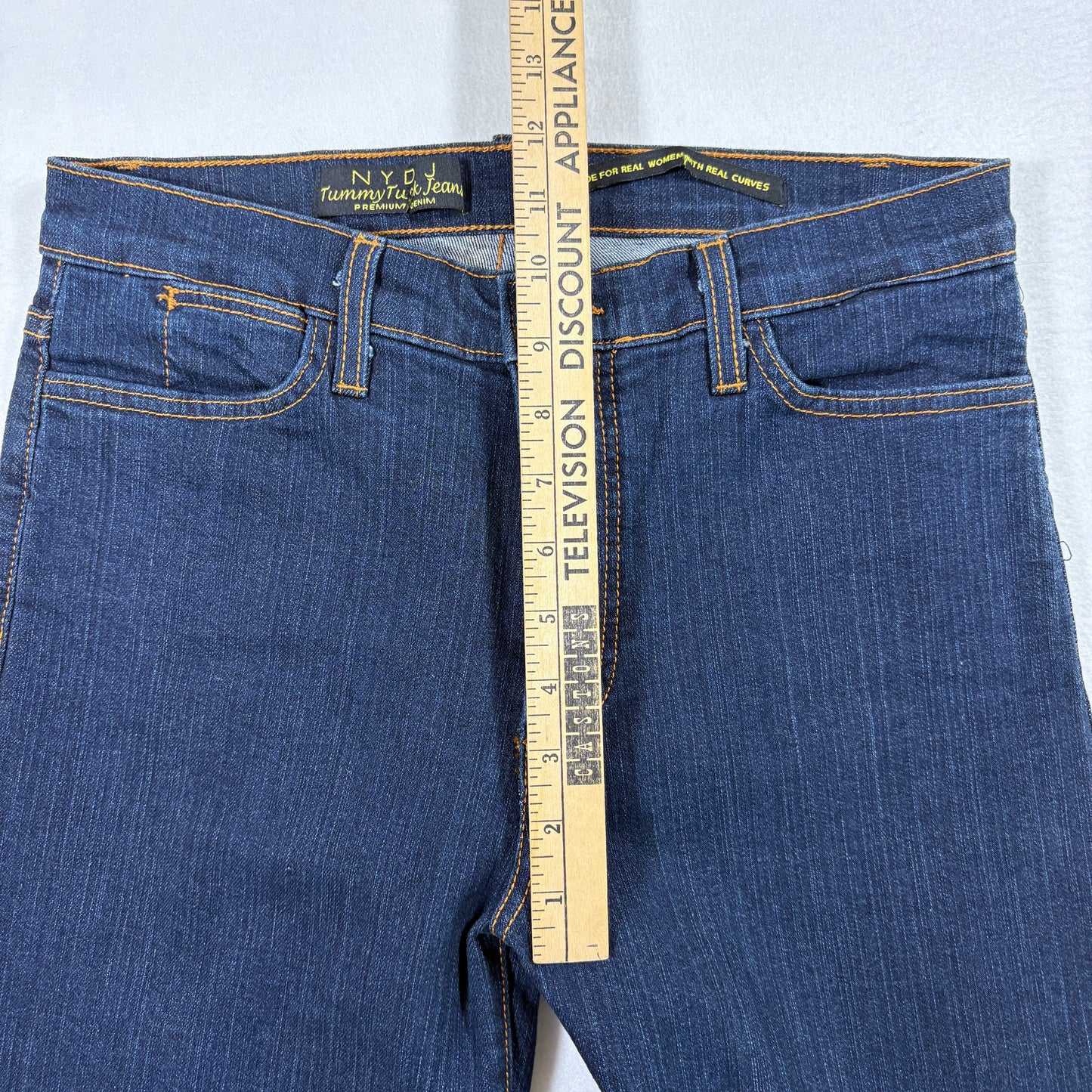 NYDJ Womens Jeans 10P Dark Wash Bootcut Premium Denim Stretch High Rise Curvy