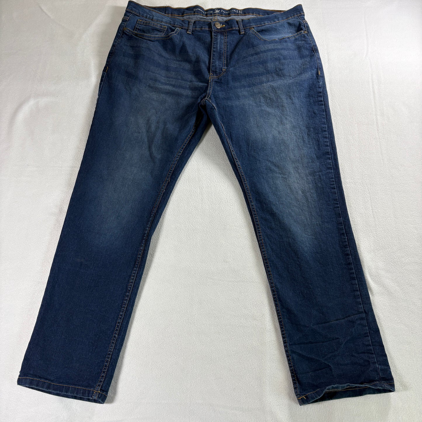 Beverly Hills Polo Club Mens Jeans 44 Blue Straight Fit Stretch Denim