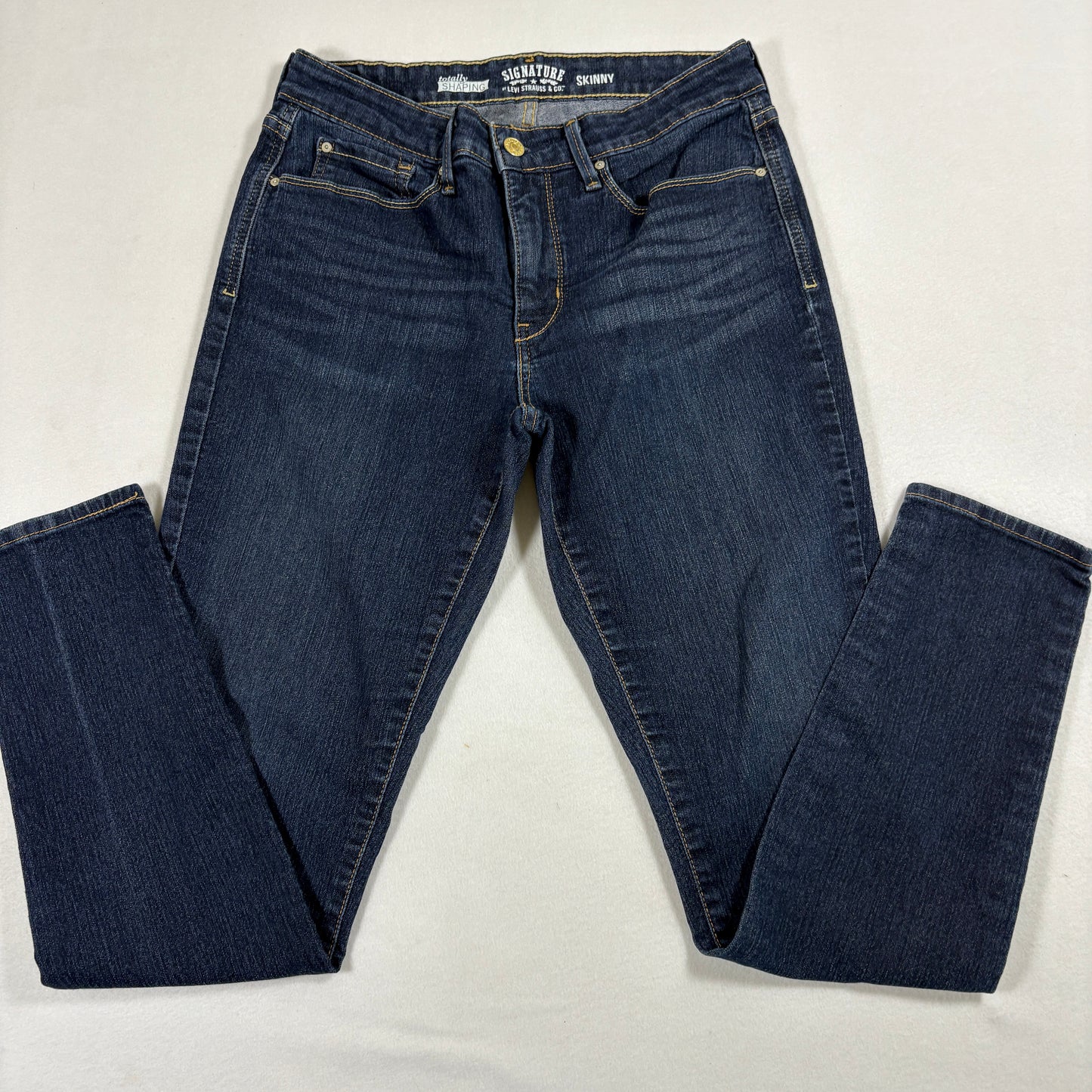 Levis Womens Jeans 10L Signature Skinny Dark Wash Stretch Totally Shaping Denim