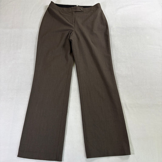 Womens Dress Pants Straight Leg Jones New York Petite 6P Fits Like 28X29 Brown