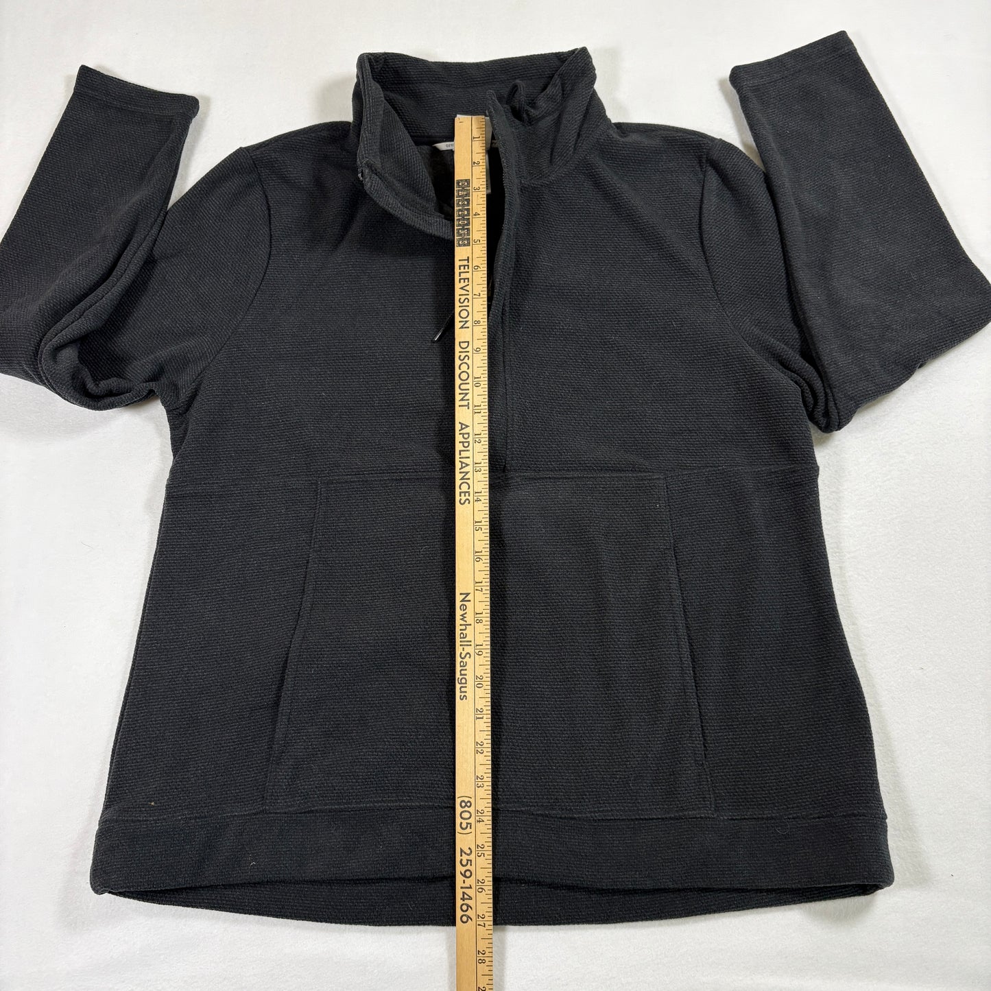 Avalanche Mens Pullover XL Black Quarter Zip Fleece Sweater Outdoor Hiking Warm