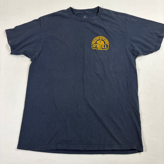 ONeill Mens T Shirt Large Navy Blue Graphic Tee Surf California Bear Logo Vintage