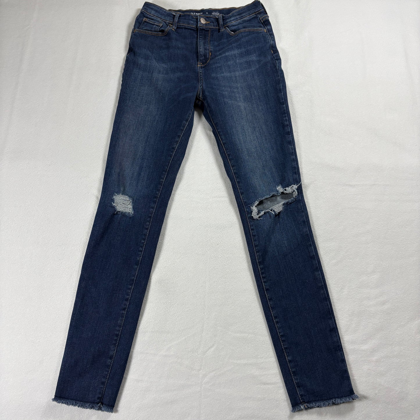 Old Navy Jeans Womens Size 16 Blue High Rise Rockstar Jeggings Distressed Fit X