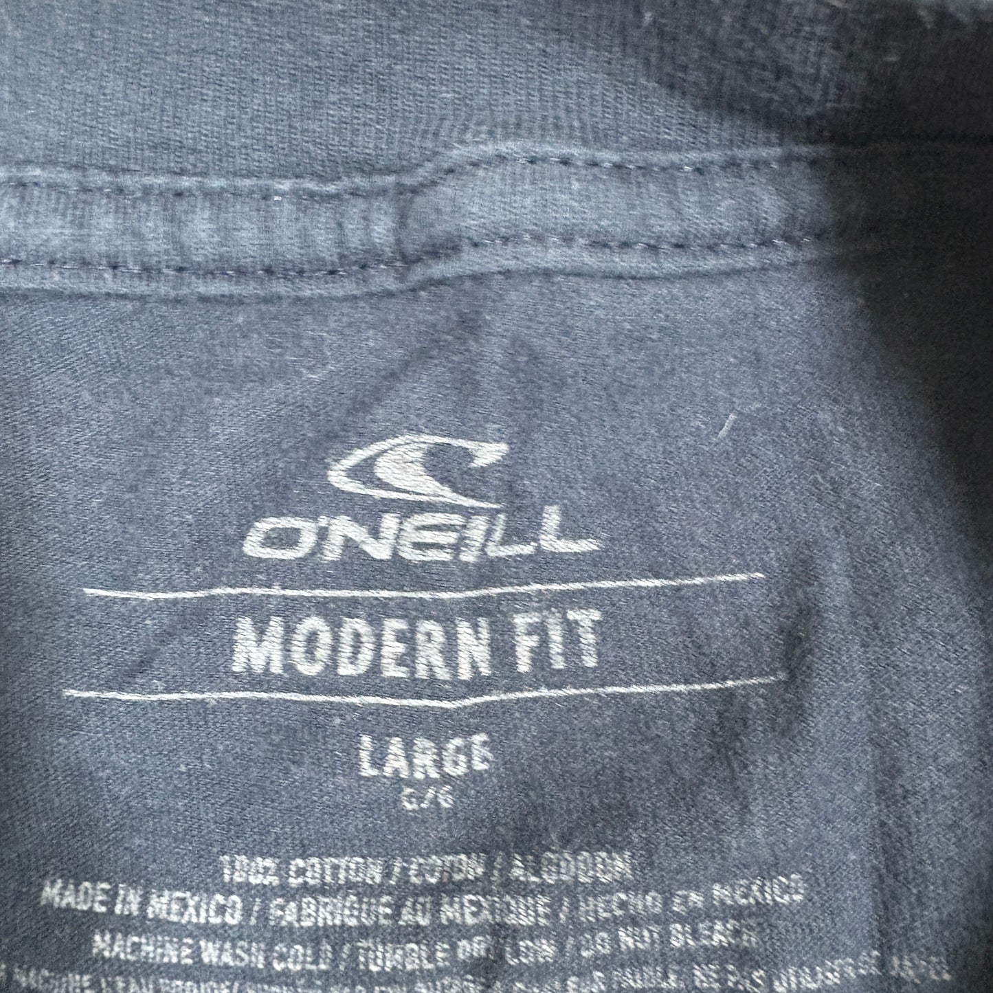 ONeill Mens T Shirt Large Navy Blue Graphic Tee Surf California Bear Logo Vintage