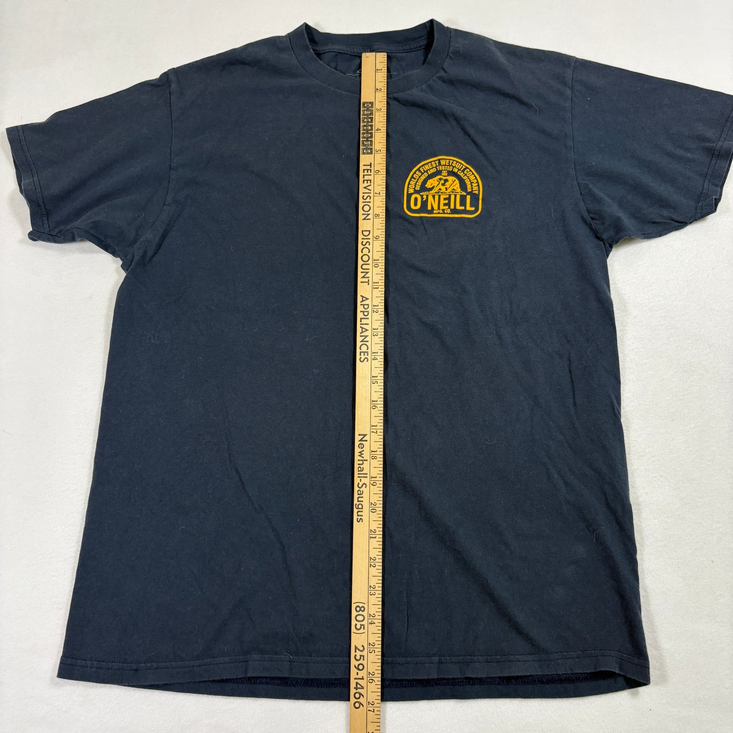 ONeill Mens T Shirt Large Navy Blue Graphic Tee Surf California Bear Logo Vintage