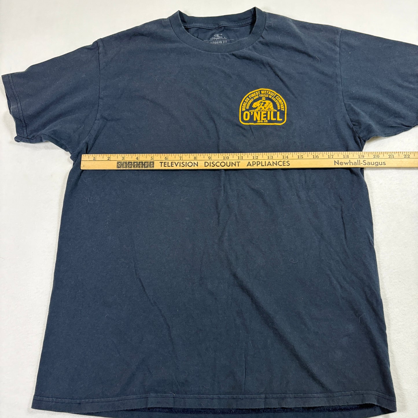 ONeill Mens T Shirt Large Navy Blue Graphic Tee Surf California Bear Logo Vintage