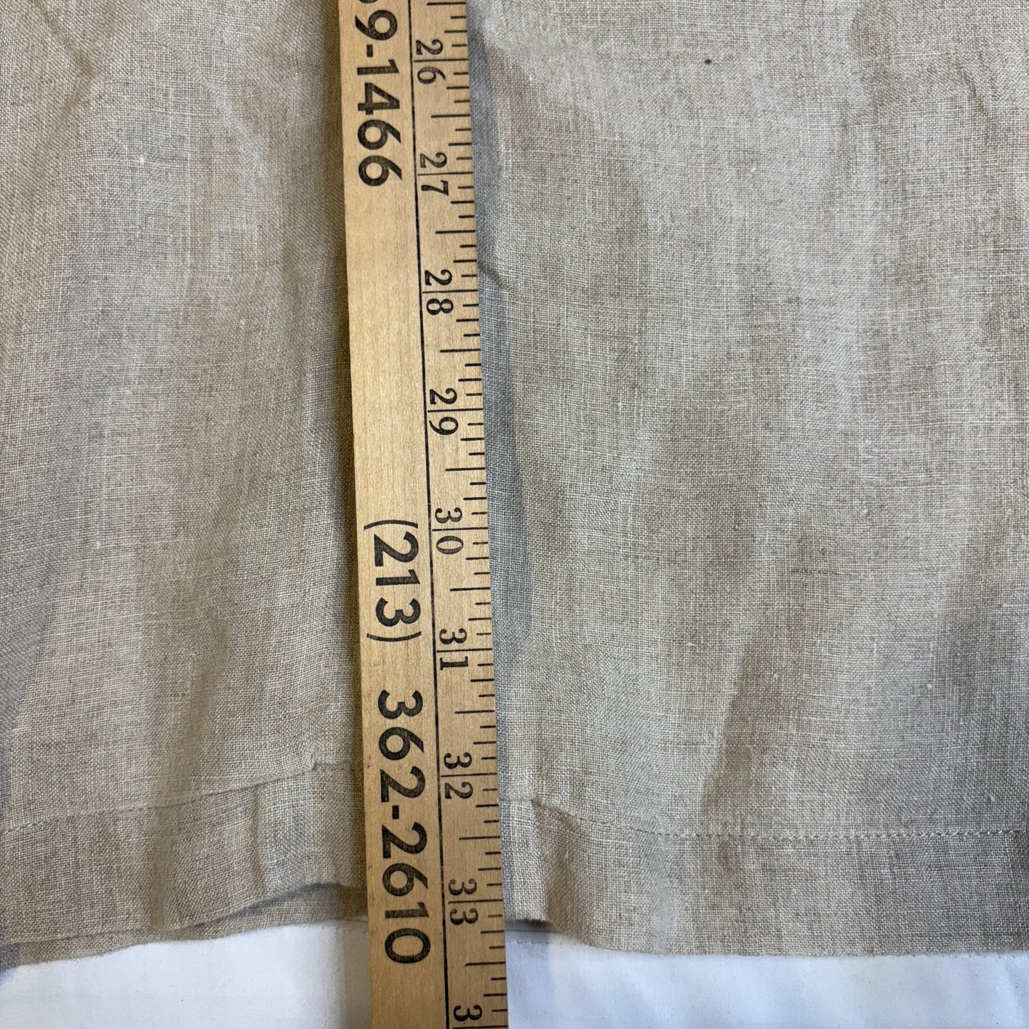 John Ashford 100% Linen Short Sleeve Button Shirt XXL Tall Beige Casual Summer