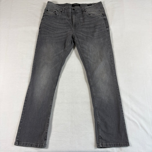 Kenneth Cole New York Mens Slim Fit Gray Jeans 36x32 Stretch Denim