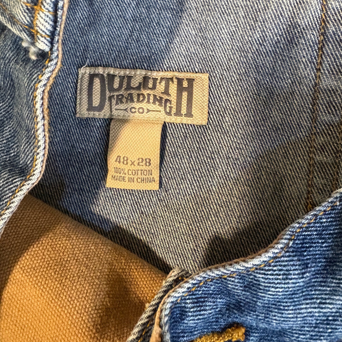 Duluth Trading Co. Jeans Men’s 48x28 Blue Denim 100% Cotton Workwear