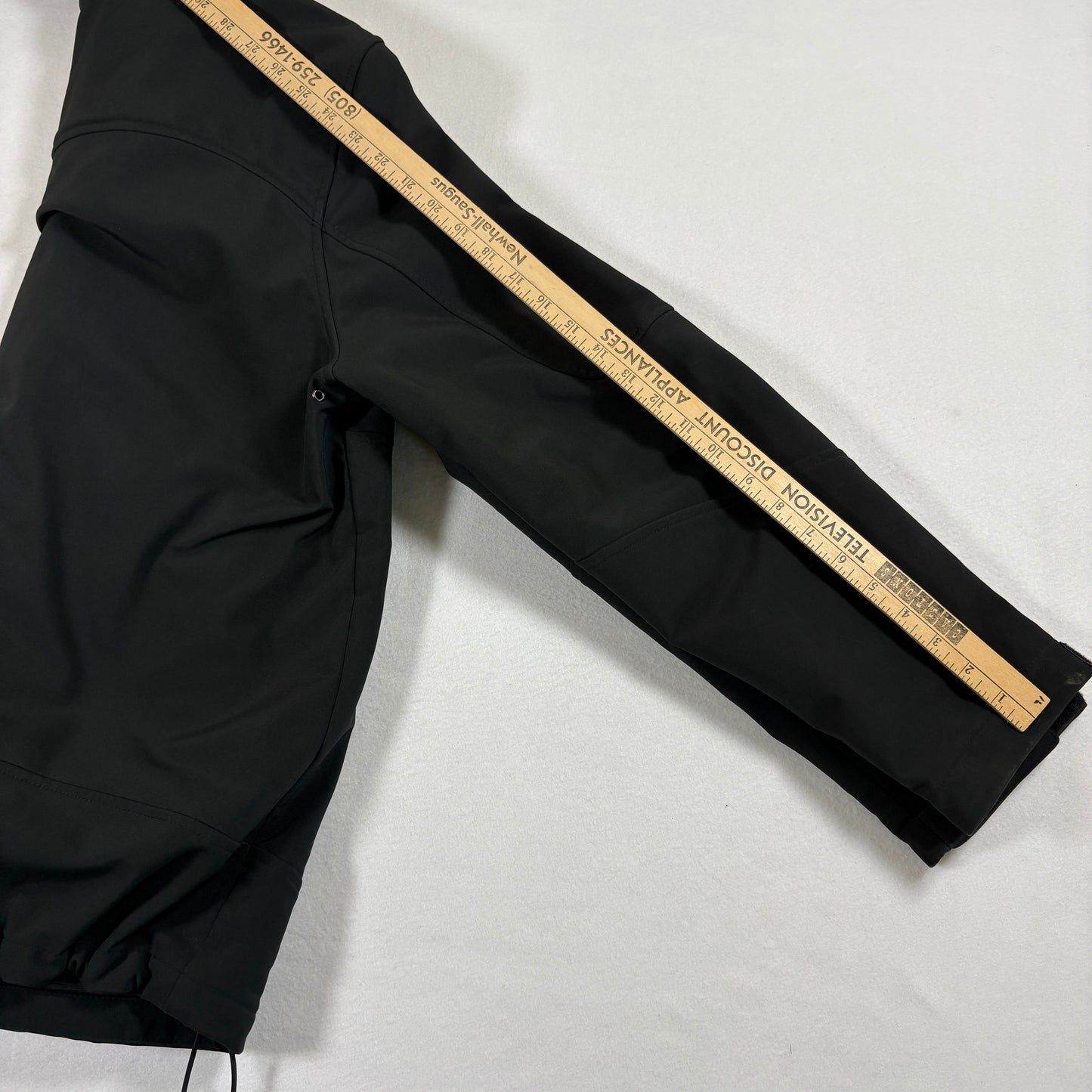 GH Bass Mens Softshell Jacket XL Black Hooded Zip Up Windbreaker Outdoor Hiking