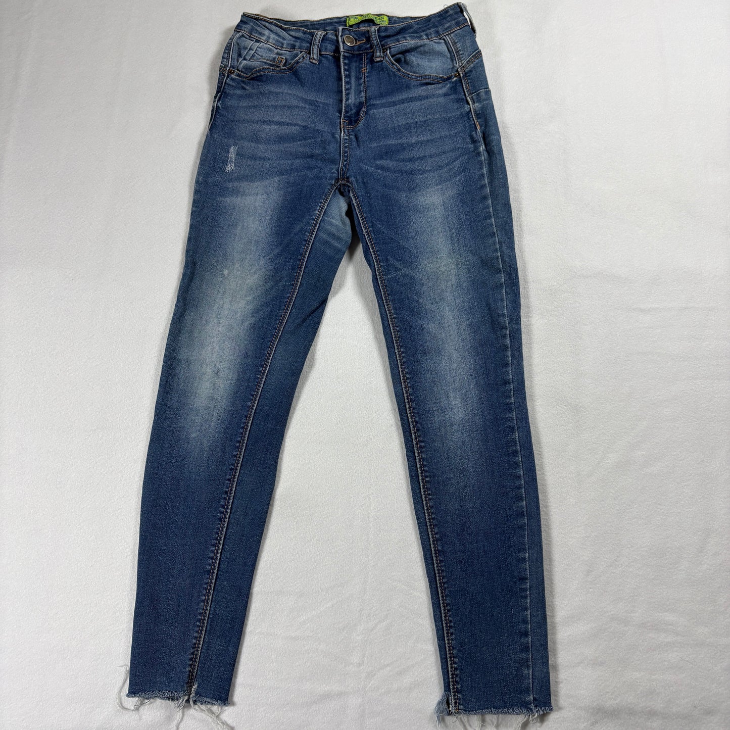 Way Jean Jeans Womens Size 3 Blue Skinny Stretch Raw Hem Y2K Denim Fit RetroFit X
