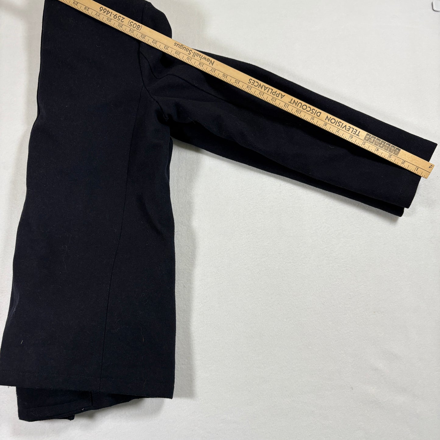 Kenneth Cole Mens Peacoat Medium Black Wool Blend Double Breasted Winter Jacket