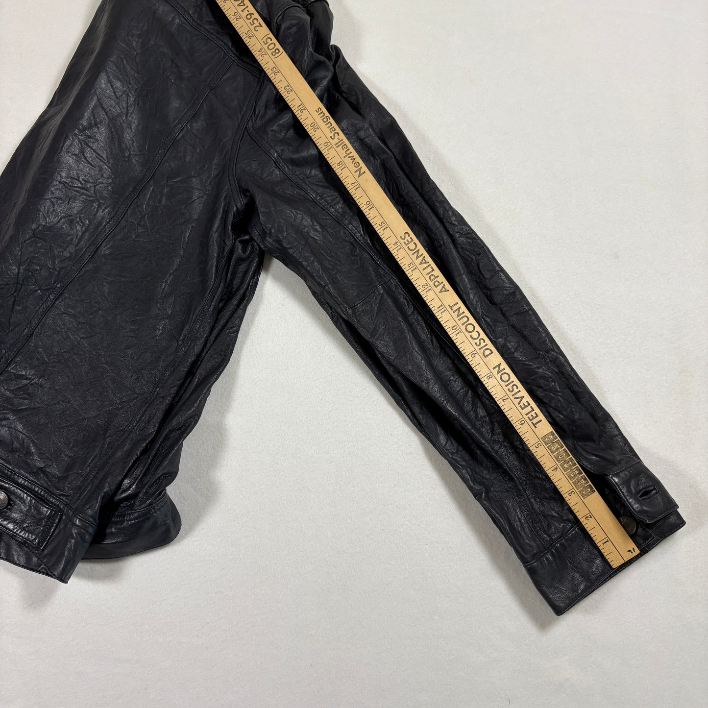 Zadig Voltaire Mens Leather Jacket Large Black Crinkle Moto Biker Y2K Rock Paris