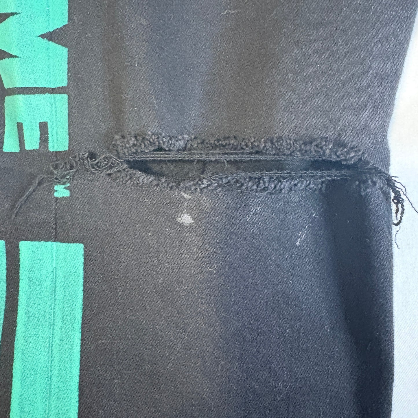 Homme + Femme Denim Wear Jeans Black Green Stripe Logo Size 30 Cotton Lycra