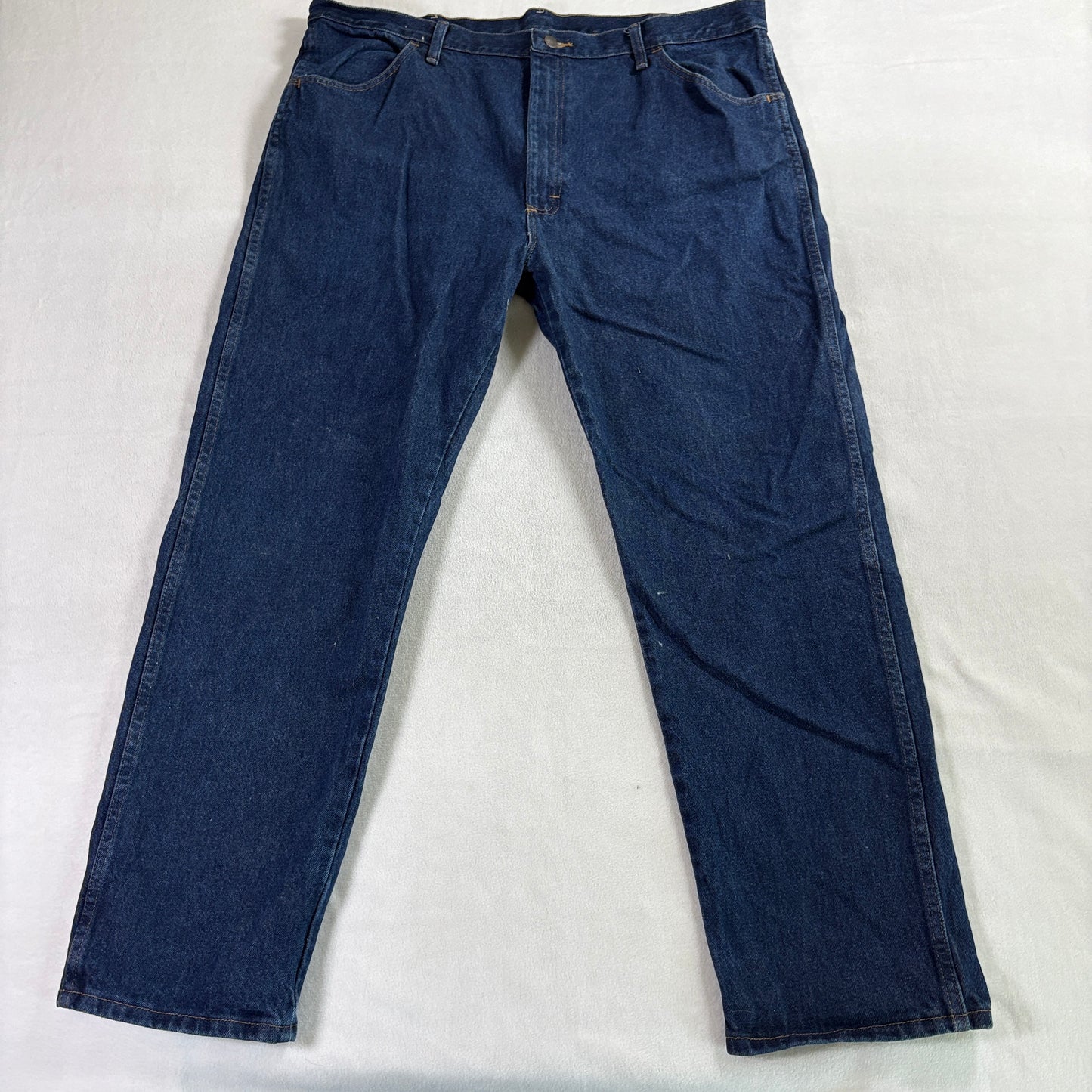 Relaxed Straight Jeans Rustler 42x32 Fits Like 42X31 Workwear Dark Wash Denim