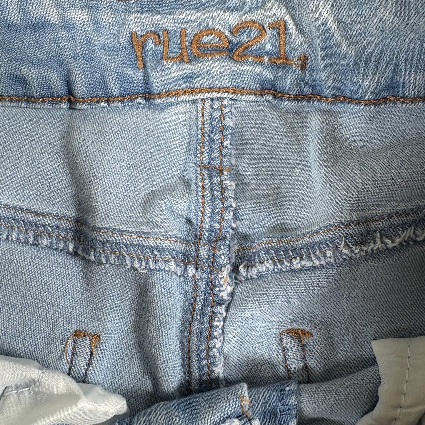 Rue21 Womens Jeans 12R High Rise Jegging Light Wash Stretch Denim Y2K