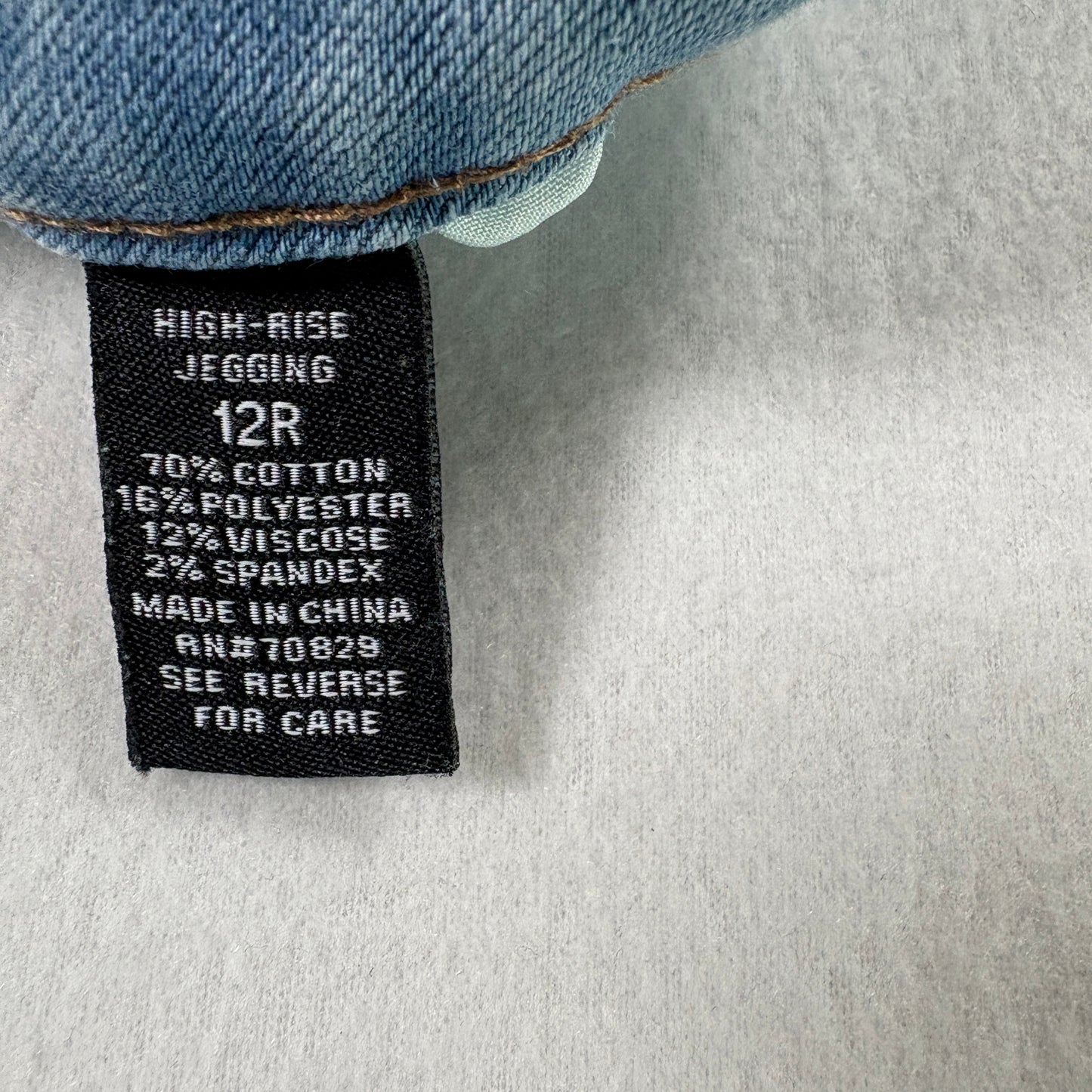 Rue21 Womens Jeans 12R High Rise Jegging Light Wash Stretch Denim Y2K