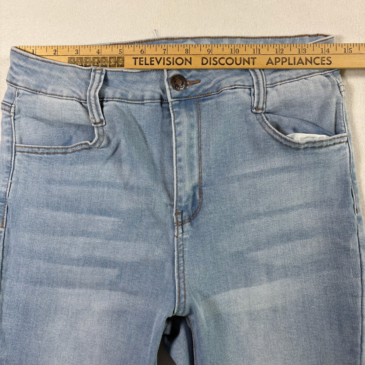 Rue21 Womens Jeans 12R High Rise Jegging Light Wash Stretch Denim Y2K