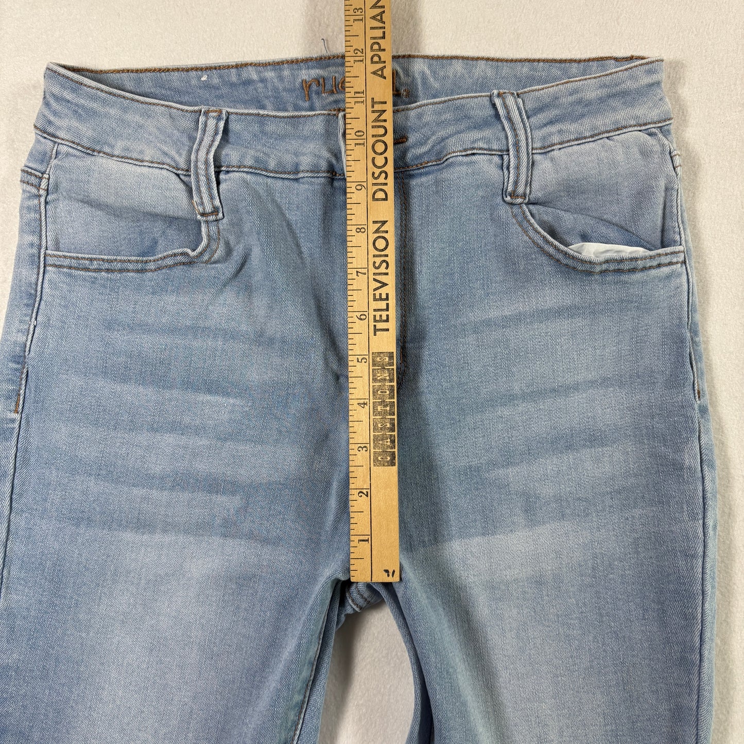 Rue21 Womens Jeans 12R High Rise Jegging Light Wash Stretch Denim Y2K