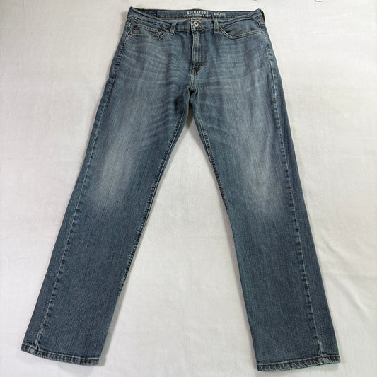 Straight Leg Jeans Levi Strauss Signature Athletic 36x34 Fits Like 36X32 Stretch