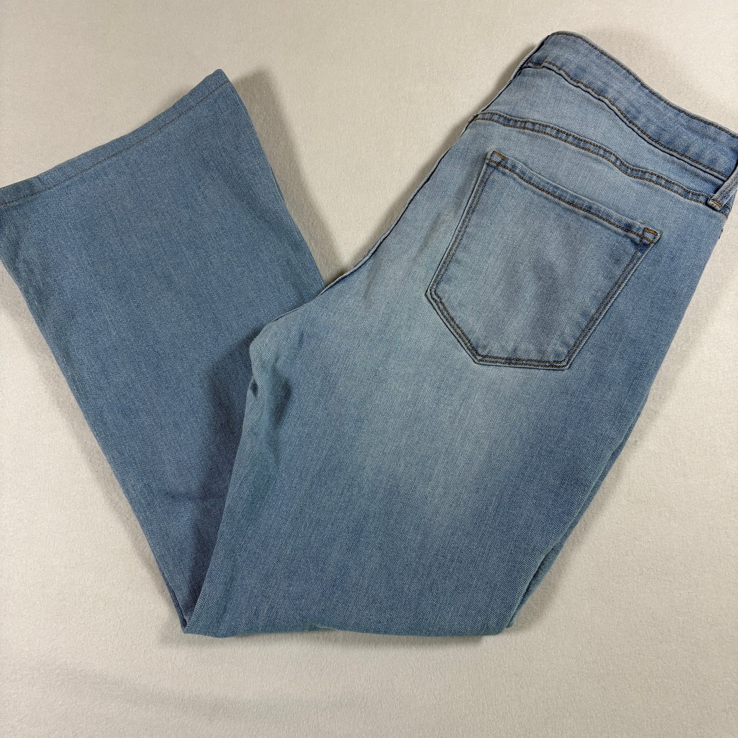 Old Navy Womens Jeans 14 High Rise Wow Flare Baggy Y2K Light Wash Distressed