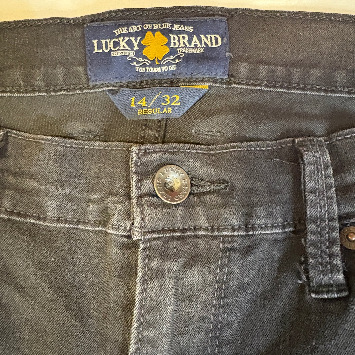 Lucky Brand Sofia Baggy Skinny Jeans Women’s 14/32 Black Denim Stretch