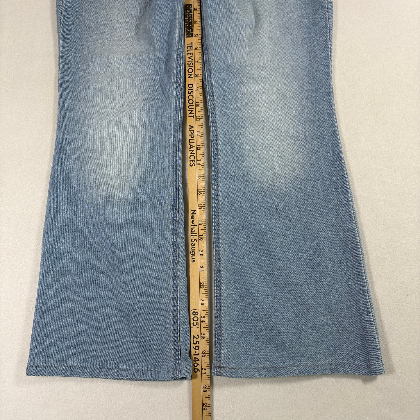Old Navy Womens Jeans 14 High Rise Wow Flare Baggy Y2K Light Wash Distressed