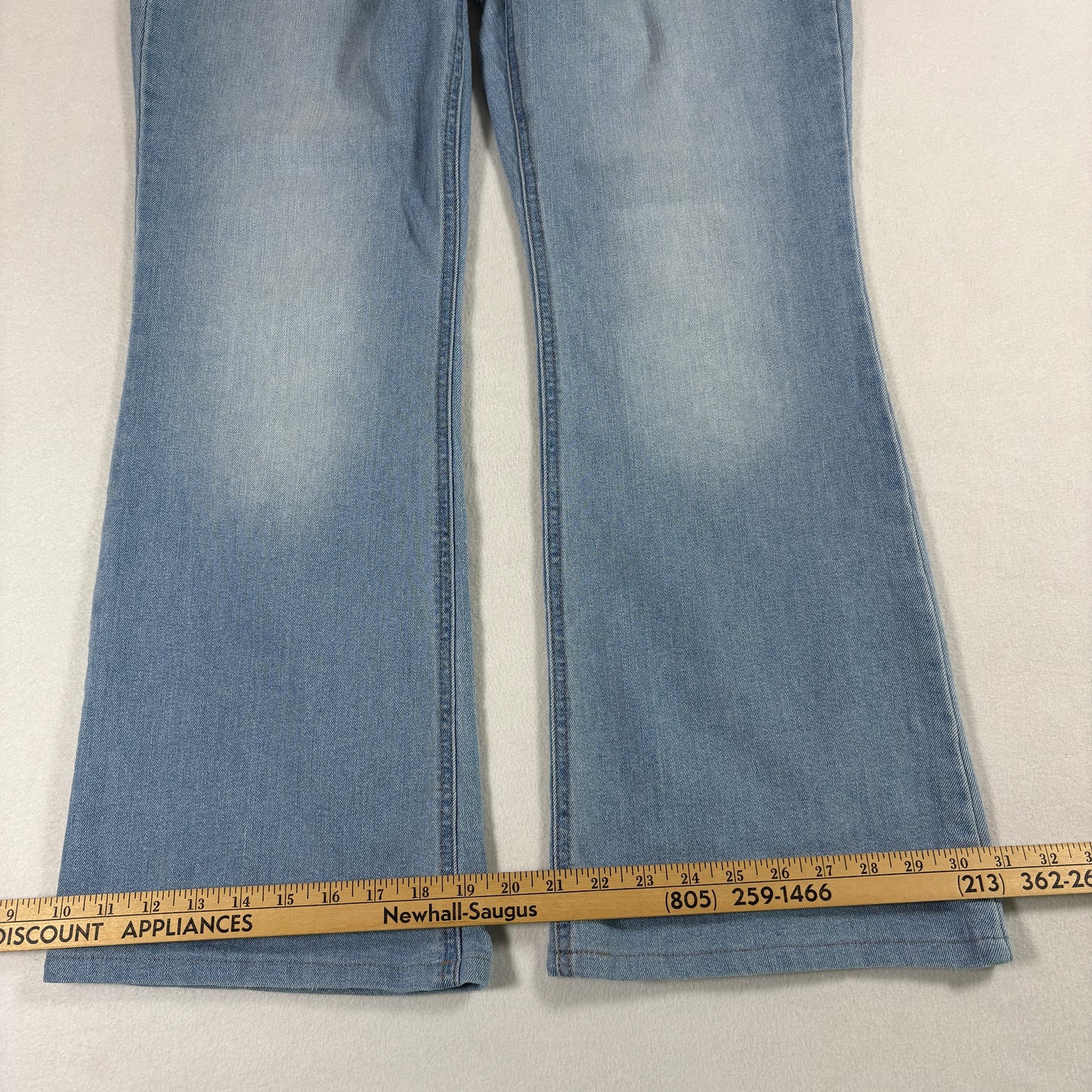 Old Navy Womens Jeans 14 High Rise Wow Flare Baggy Y2K Light Wash Distressed
