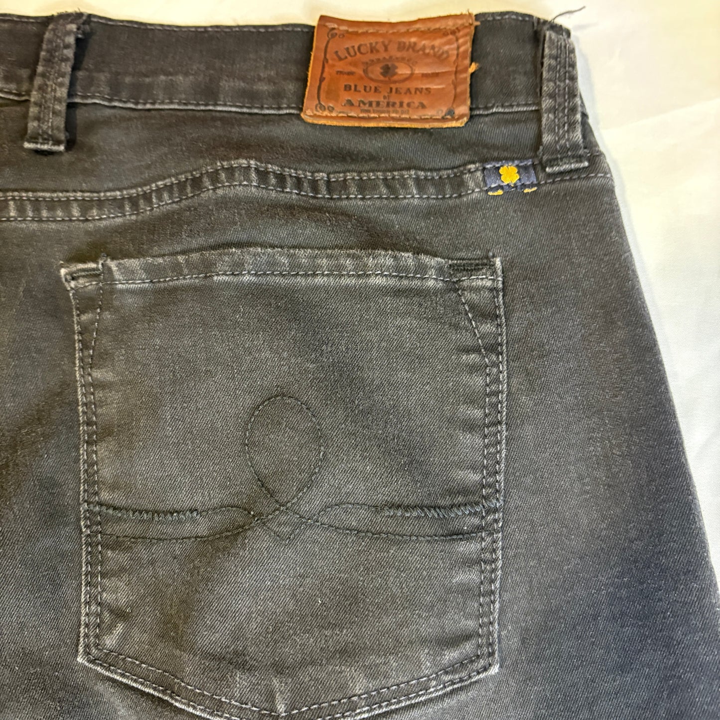 Lucky Brand Sofia Baggy Skinny Jeans Women’s 14/32 Black Denim Stretch