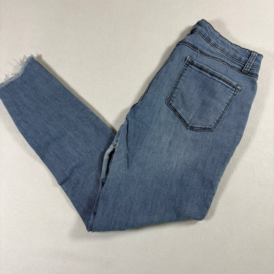 Kenneth Cole Reaction Womens Jeans 10 Kate Skinny Light Wash Y2K Distressed