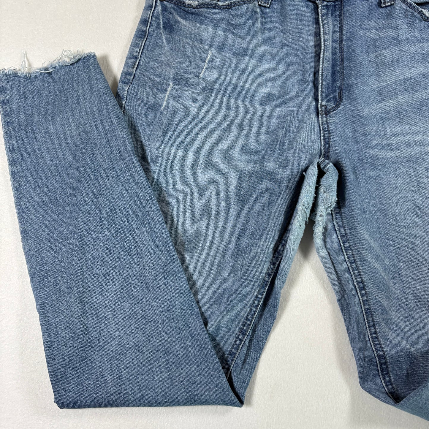 Kenneth Cole Reaction Womens Jeans 10 Kate Skinny Light Wash Y2K Distressed