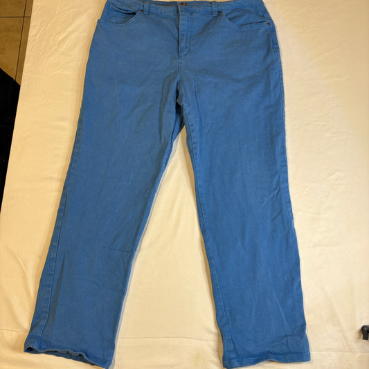 Gloria Vanderbilt Amanda Baggy Pants Women’s 16 Short Blue Cotton Stretch