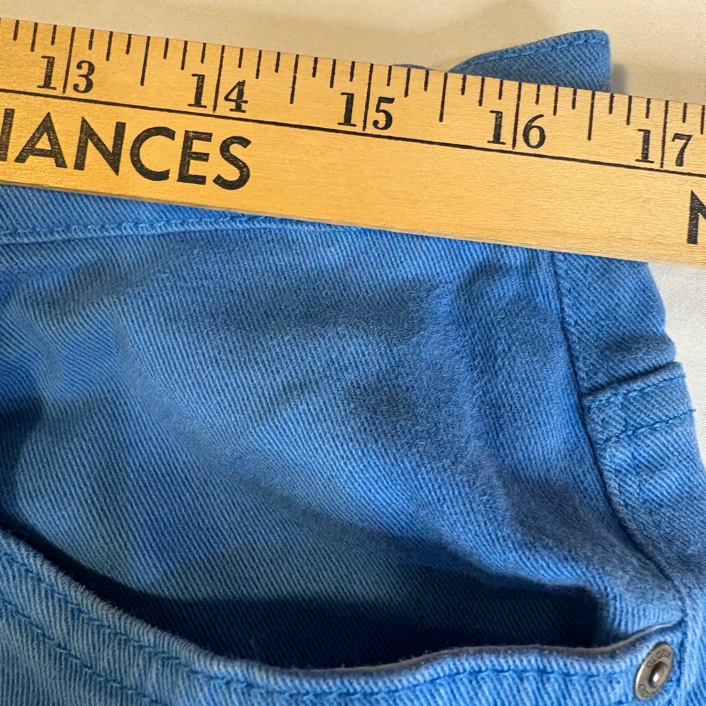 Gloria Vanderbilt Amanda Baggy Pants Women’s 16 Short Blue Cotton Stretch