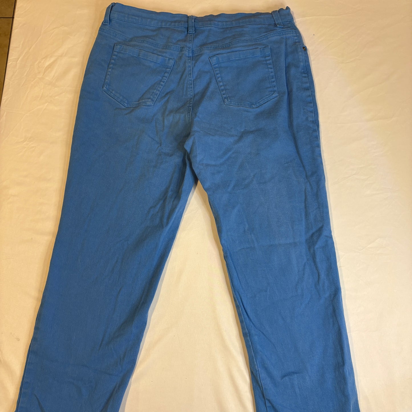 Gloria Vanderbilt Amanda Baggy Pants Women’s 16 Short Blue Cotton Stretch