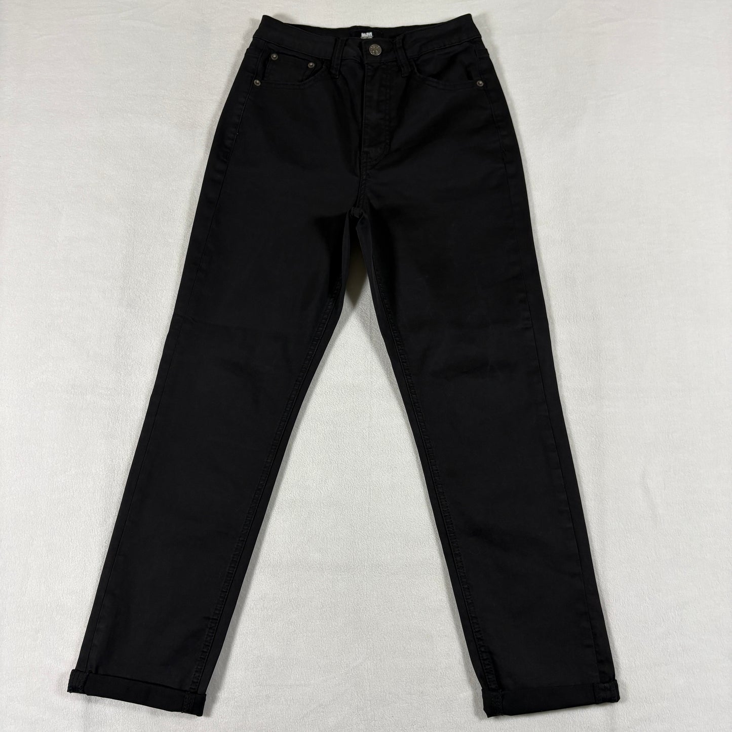BM Black Label Structured Denim Brand Pants Womens 3 Black Slim Stretch