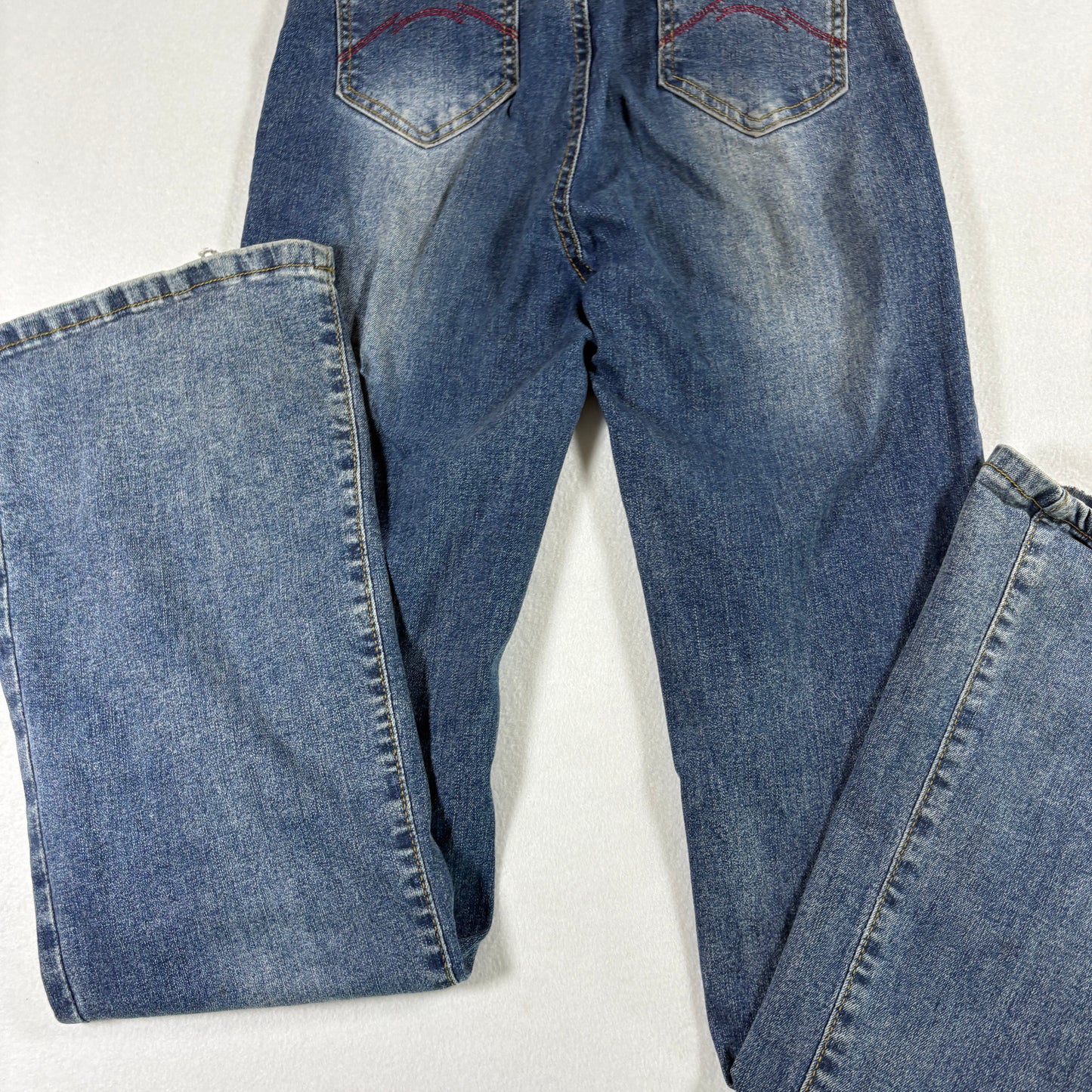 Shein Womens Jeans XS High Rise Flare Retro Y2K Dark Wash Button Fly