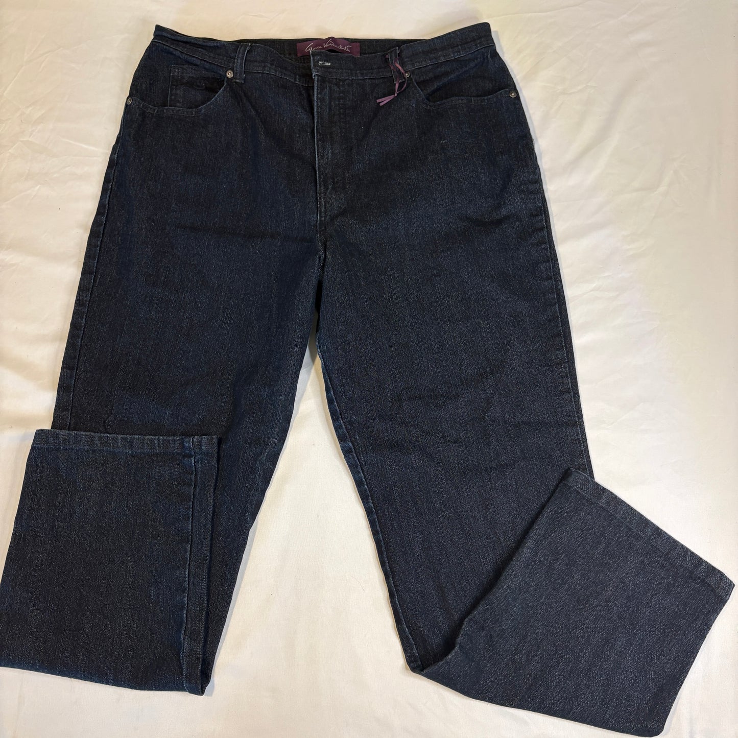 Gloria Vanderbilt Amanda Women’s 16 Bootcut Jeans Dark Wash Classic Stretch Denim