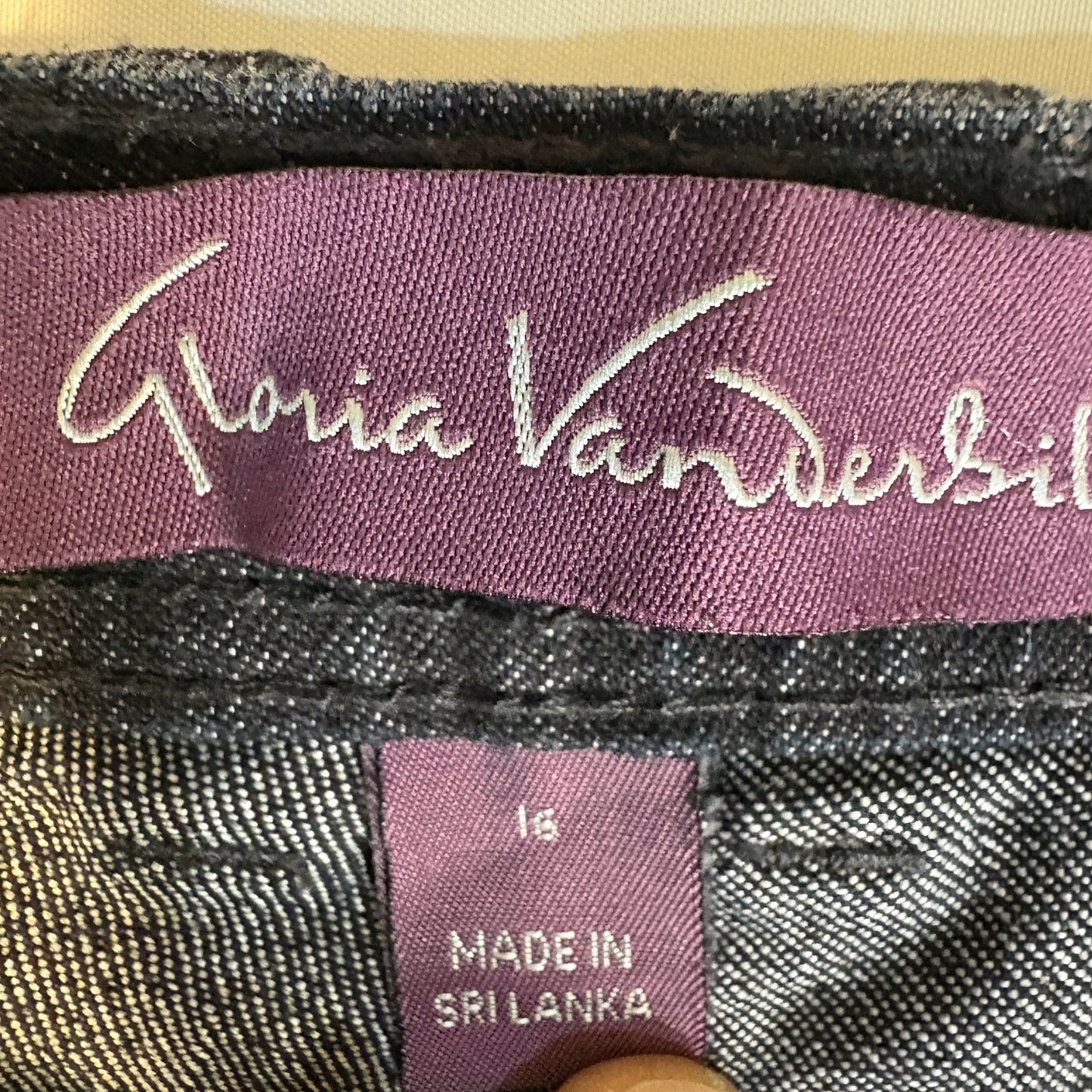 Gloria Vanderbilt Amanda Women’s 16 Bootcut Jeans Dark Wash Classic Stretch Denim