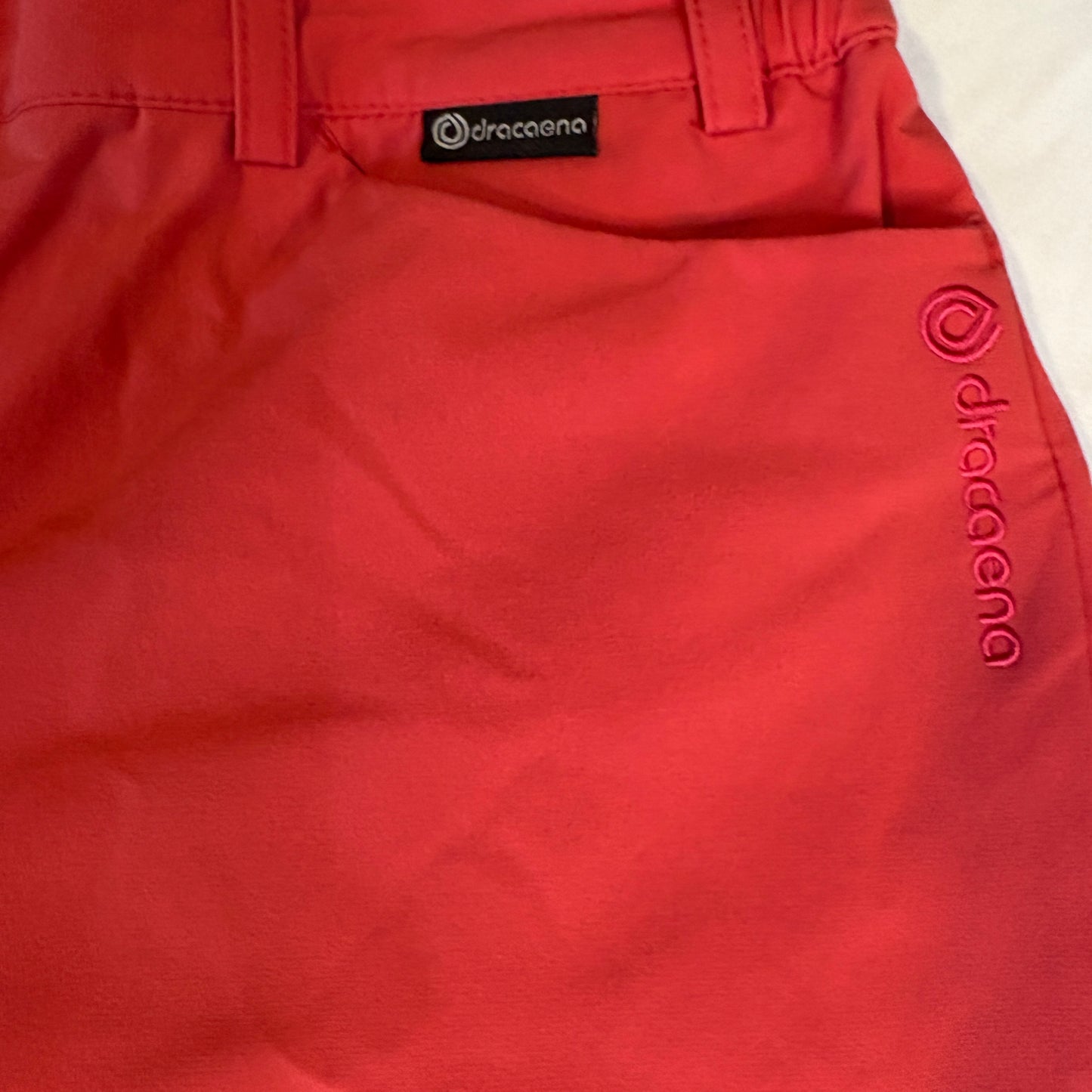 Dracaena Men’s Red Polyester Shorts Size 27 Elastic Waist Casual Outdoor Sportswear