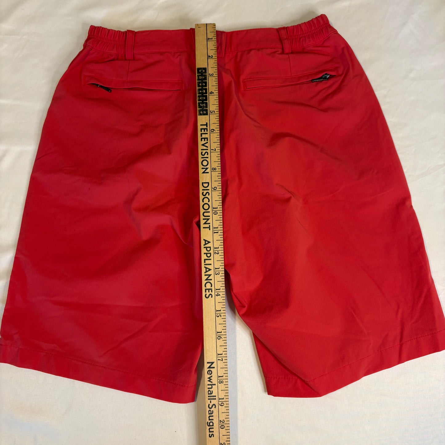 Dracaena Men’s Red Polyester Shorts Size 27 Elastic Waist Casual Outdoor Sportswear