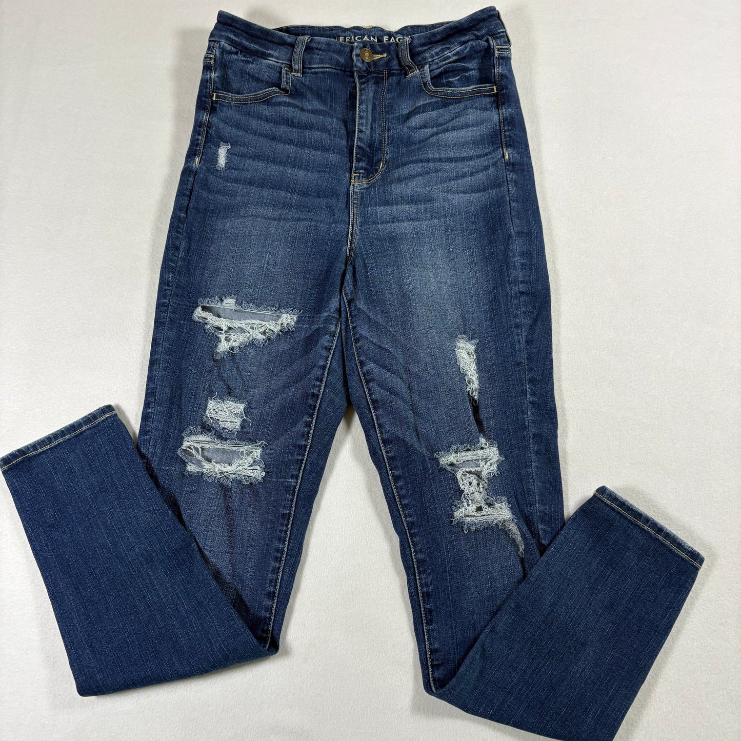 American Eagle Womens Jeans 10 Regular Distressed Ripped Next Level Stretch