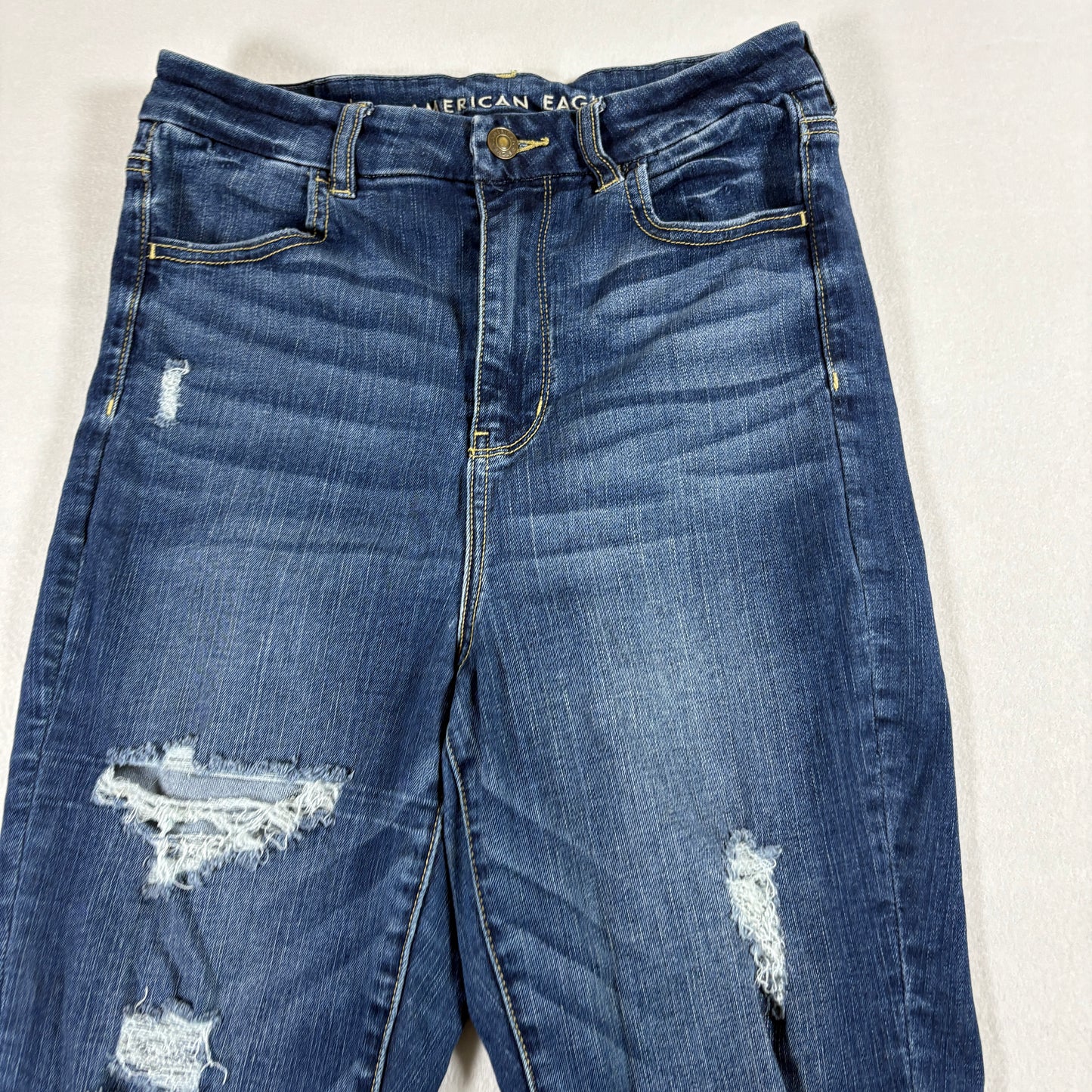 American Eagle Womens Jeans 10 Regular Distressed Ripped Next Level Stretch