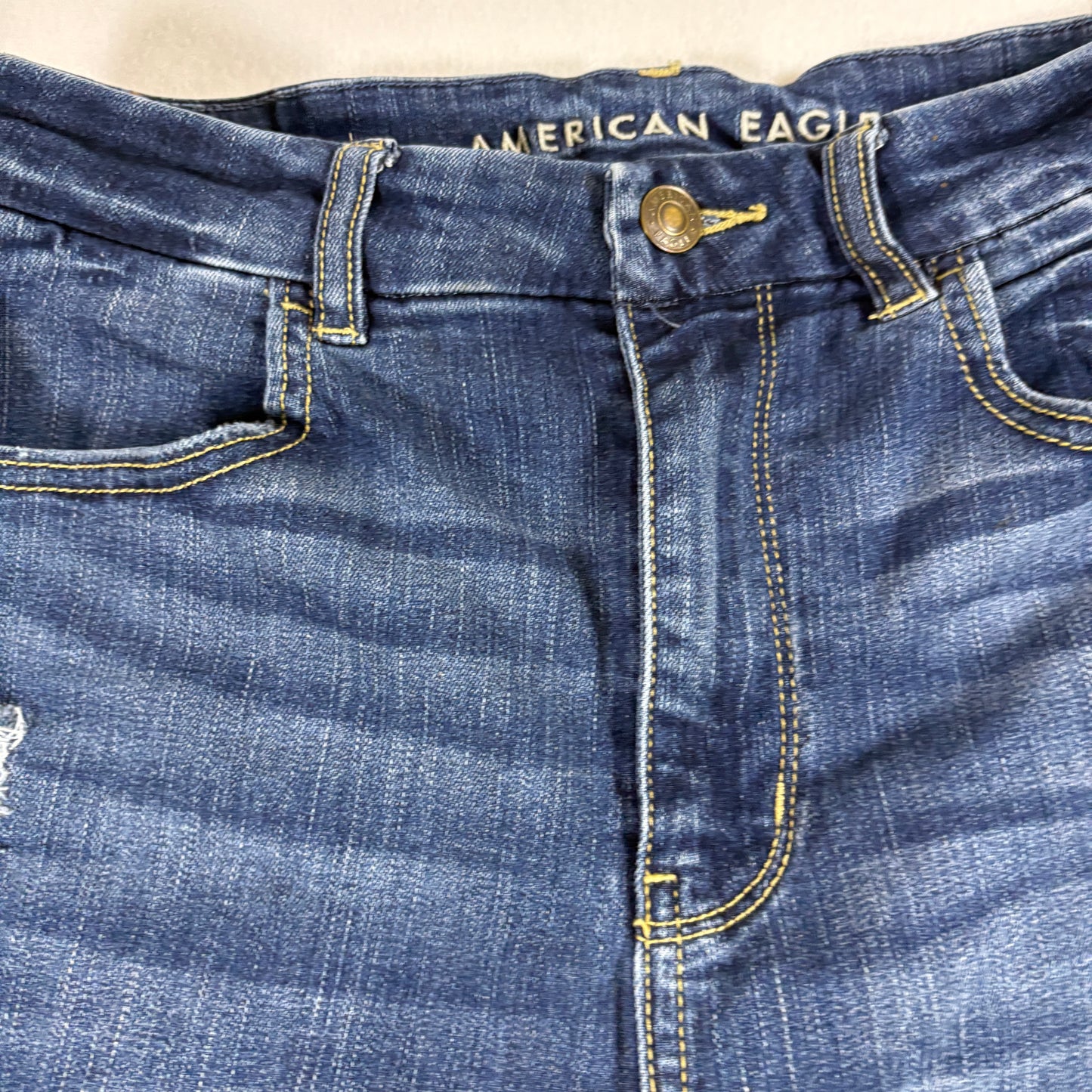 American Eagle Womens Jeans 10 Regular Distressed Ripped Next Level Stretch