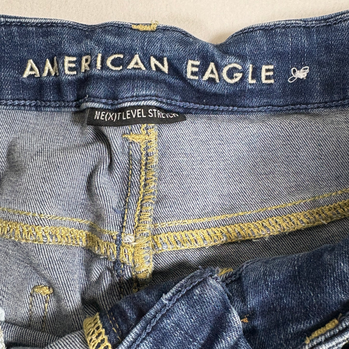American Eagle Womens Jeans 10 Regular Distressed Ripped Next Level Stretch