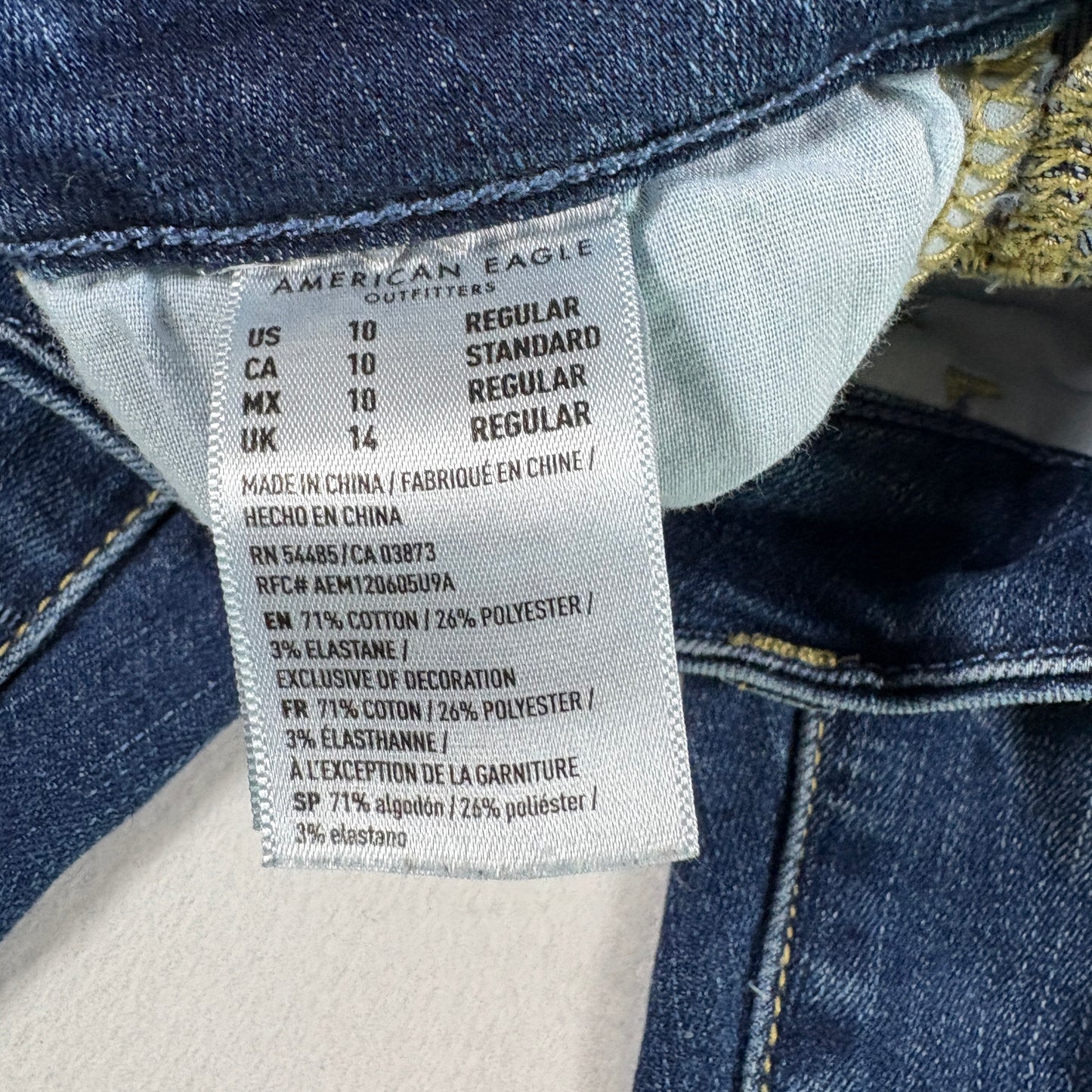 American Eagle Womens Jeans 10 Regular Distressed Ripped Next Level Stretch